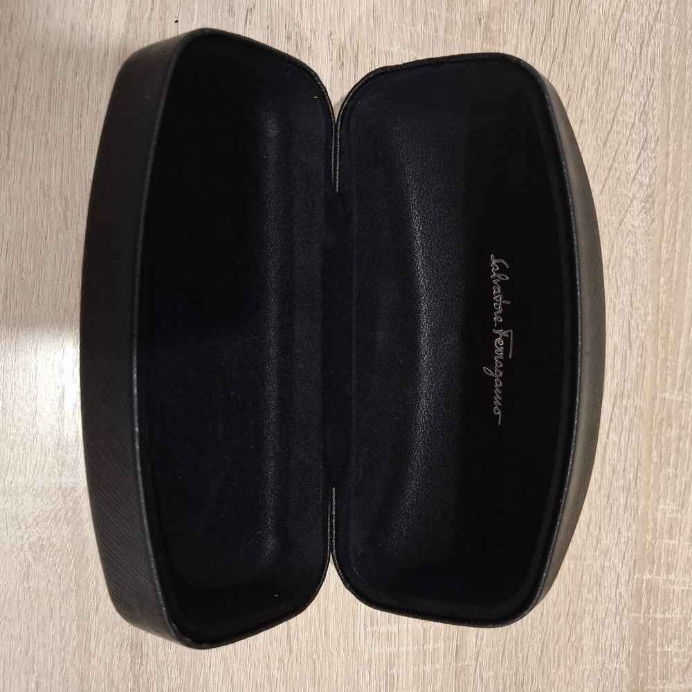 SALVATORE FERRAGAMO Black Eyeglasses Clamshell Case Box
